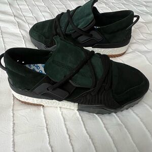 Adidas Alexander Wang x AW BBall Low Dark Green and Black Sneakers